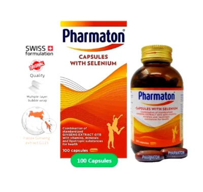 1X Pharmaton con Ginseng G115 100 Comprimidos Ginseng y Selenio Potenciador Energético Foto 1 de 4