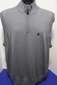 Martin Men's Gray 100% Italian Merino Wool Golf Windvest Pullover Sweater Nice! - Picture 1 of 15
