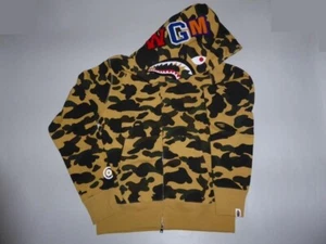 8088 Bape Full 1st Camo Shark Hoody Gelb L - Bild 1 von 7