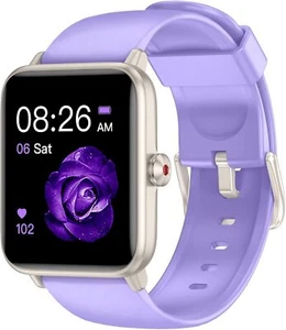 Smart Watch Fitness Heart Rate Blood Oxygen Sleep Monitor Waterproof - L. Purple - Picture 1 of 9