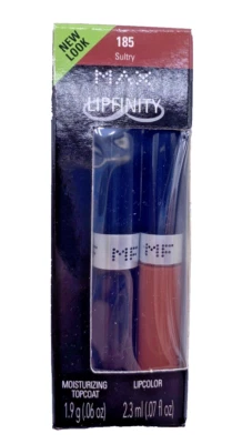 Max Lipfinity 185 Sultry Lipstick 2 Pcs Lipcolor & Topcoat Original - Image 1 of 3
