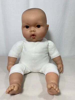 Cuerpo de tela suave vintage Expressions by Berenguer bebé ojos marrones niña Foto 1 de 4