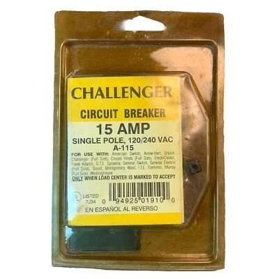 Clip derecho polo único Challenger A-115 15 amperios Foto 1 de 4