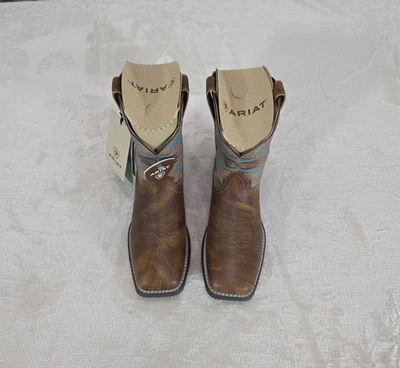 Ariat Anthem Shortie Savanna Dry Taupe/Turquoise Aztec Size 6 Cowboy Boots NIB - Image 1 of 4