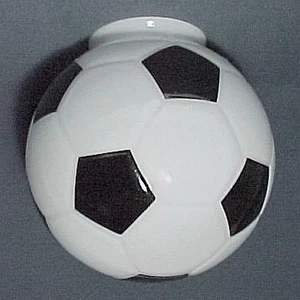 Soccer Ball Light Shade 4" X 8" Globe Ceiling Fan Pendant Flush Mount Semi Drop - Picture 1 of 3