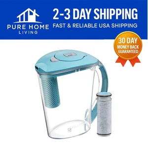 Stream Filter 10-Cup Water Pitcher – Effortless Chlorine Reduction in Lake Blue - Picture 1 of 11