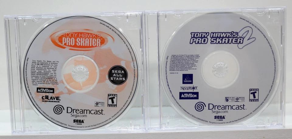 LOTE DE 2 DISCOS SEGA DREAMCAST SOLO TONY HAWK'S PROSKATER 1 Y 2 (10702) Foto 1 de 1