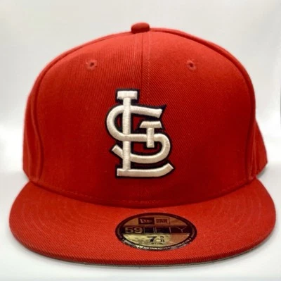 NEW ERA Red St. Louis Cardinals Authentic 59FIFTY Fitted Hat Size 7-5/8 - Image 1 of 4