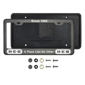 Custom Laser Etched Matte Black Stainless Steel License Frame Silicone Guard - Picture 1 of 1