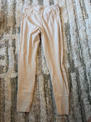 Free People FP Movement Leggings Womens M/L Beige Rib Panel High Rise Yoga Gym - Image 1 of 4