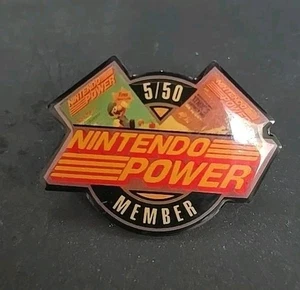 Pin miembro Nintendo Power Magazine 1993 5/50 5 años, 50 números sin tarjeta vintage - Imagen 1 de 4
