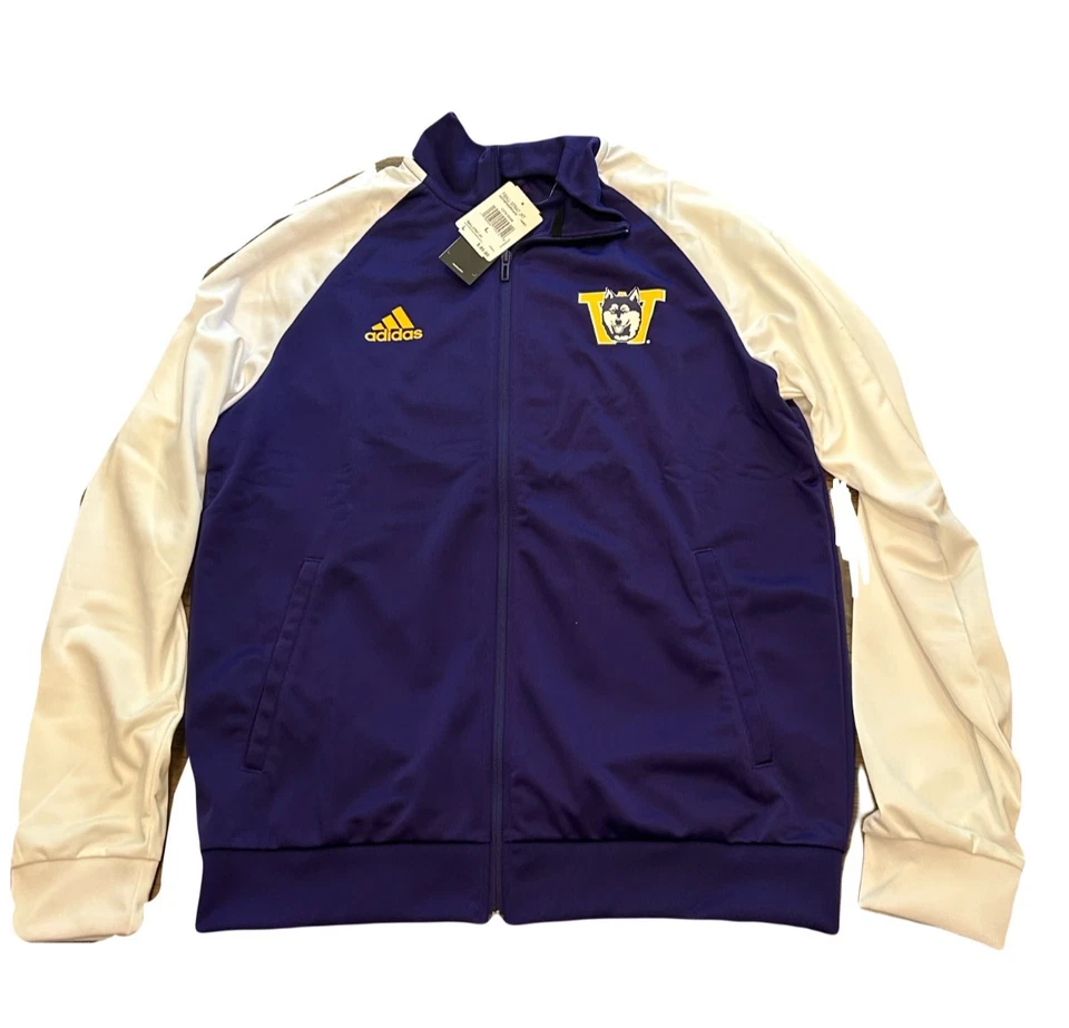 Washington Huskies adidas Strategy Retro Football Medium Track Jacket