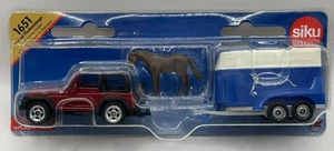 Siku 1651 Jeep mit Pferdeanhänger Maßstab 1:87 Spielzeug Jeeps Pferdebox Pferde 4x4 Pony - Bild 1 von 2