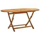 Solid Acacia Wood Folding Garden Table Wooden Foldable Dining Desk Vidaxl
