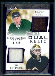 2022-23 ITG Used Game Dual Relics Purple #GDR4 Brett Hull/Ed Belfour 41/45 - Picture 1 of 2