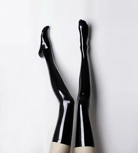 Latex Long Stockings Latex Rubber Unisex Long Tight Stockings - Imagen 1 de 3