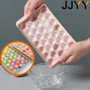 Vassoio rotondo per palline di ghiaccio 18/33 stampi macchina per ghiaccioli scatola cubetti di whisky congelato - Foto 1 di 10