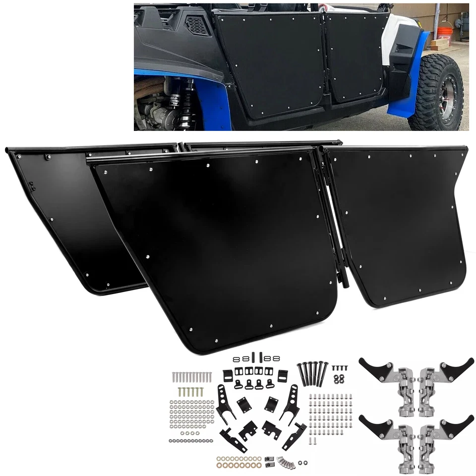 Puertas de aluminio negras para Polaris RZR-4 800 2010-2014 y RZR XP4 900 2012-2014 Foto 1 de 4