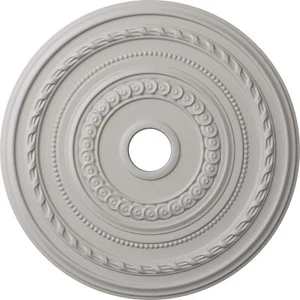 Ekena Millwork CM25COUWF Cole Ceiling Medallion, 25 3/8"OD x 3 3/8"ID x 1 3/8... - Picture 1 of 12