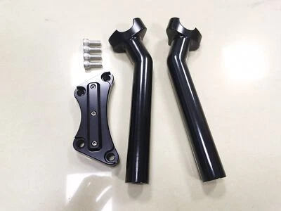8.5" Handlebar Risers w/ Top Clamp For Harley Dyna Softail Night Train Sportster Foto 1 de 4