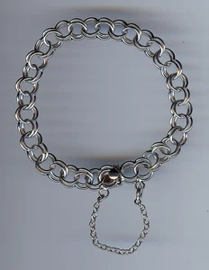 VINTAGE KREMENTZ STERLING SILVER STARTER CHARM BRACELET - Imagen 1 de 3