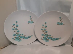 De colección ~ Elegancia ~ Melmac ~ Melamina ~ Flor de brezo ~ Platos de cena azules ~ - Imagen 1 de 6