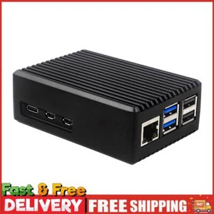 Coque Dissipateur Thermique Refroidisseur Boîtier Noir avec Ventilateur Dissipateur Chauffant Adaptée pour Raspberry Pi 5 - Photo 1/11