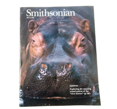 Smithsonian Magazine March 1996 Hippos in Danger China Imperial Art Paris Art - Image 1 of 4