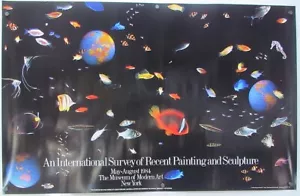 Vintage 1984 International Paint Exhibition Poster Fish Museum of Modern Art - Bild 1 von 4