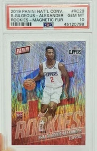 Shai Gilgeous-Alexander 2019 Panini RC Nat'l Conv. Rookie Magnetic Fur PSA 10 - Picture 1 of 3