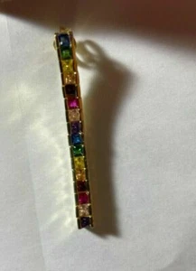 Nordstrom Rack Sphera Milano 14K Gold Plated Sterling Silver Rainbow earring *X - Picture 1 of 5