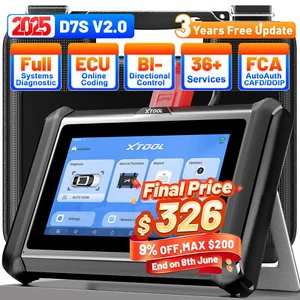 XTOOL D7S V2.0 Car Bidirectional Scanner Full System Diagnostic Key Programmer - Picture 1 of 16