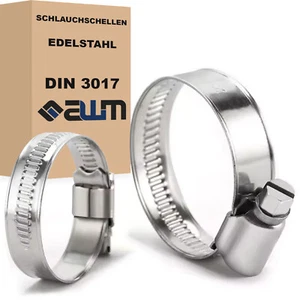 Schlauchschellen Edelstahl V2A W4 | V4A W5 DIN 3017 Schellen Rohrschellen - Bild 1 von 3