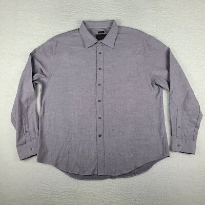 Jos A Bank Dress Shirt Mens 2XL XXL Purple Tailored Fit Reserve Button Up - Image 1 of 4
