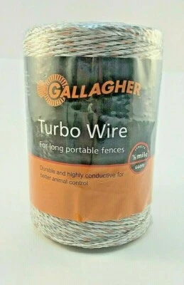 Gallagher TURBO WIRE 660' 1/8 mile Long Portable Electric Fence Farm NEW - Image 1 of 3