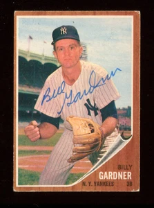 Tarjeta autografiada 1962 Topps Baseball #338 Billy Garnder - EX - Imagen 1 de 1