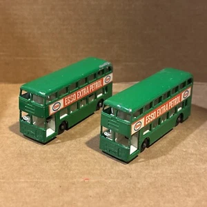 VTG 60s Lesney Matchbox Diecast #74 Daimler Bus Pair - Esso Extra Petrol England - Picture 1 of 6