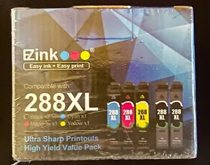 EZ ink 288XL 2 Black, 1 Cyan, 1 Magenta and 1 Yellow Cartridge NEW Sealed - Picture 1 of 1
