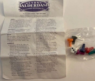 Parker Brothers  Beyond Balderdash game replacement 6 tokens and dice - Image 1 of 4