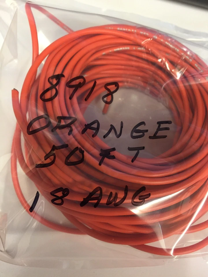 8918 BELDEN NARANJA CUERDA DE CONEXIÓN 18AWG NUEVO Foto 1 de 1