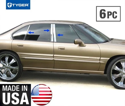 TYGER For 92-99 Pontiac Bonneville 6PC Stainless Steel Chrome Pillar Post Trim - Image 1 of 4