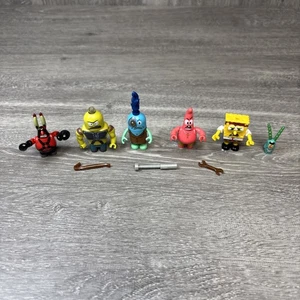 Lot of 6 MEGA BLOKS Spongebob Squarepants Mini Figures Patrick - Picture 1 of 12
