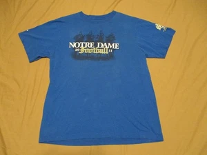 Adidas Notre Dame Football 2011 The Shirt Blue Size L Fighting Irish ND T-Shirt - Picture 1 of 14