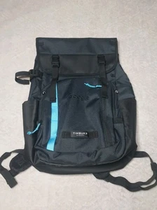 Timbuk2 Incognito Tech Flap Pack Backpack Black Light Blue Laptop Bag Google NWT - Picture 1 of 8