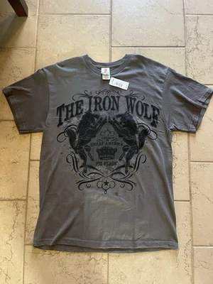 Six Flags  Tee-Shirt, Iron Wolf T Shirt NWT LARGE Y2K Vintage - Image 1 of 4
