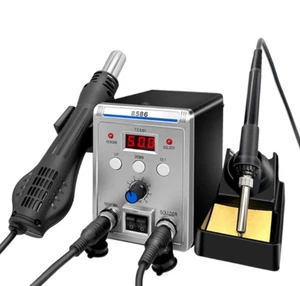 Pistola de aire caliente estación de desoldadura de soldador 8586 2 en 1 con pantalla digital - Imagen 1 de 17