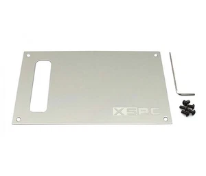 XSPC Dual Bayres/Pump V4 Faceplate Pack - Silver & Black - Picture 1 of 2