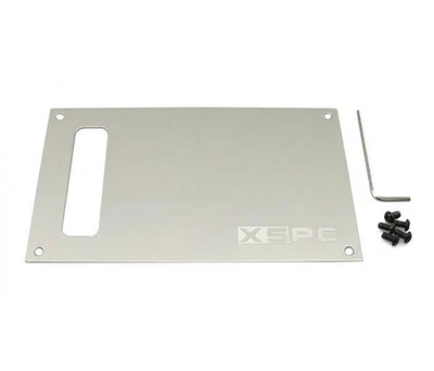 XSPC Dual Bayres/Pump V4 Faceplate Pack - Silver & Black - Image 1 of 2