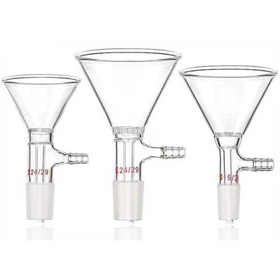 50mm-150mm Glass Funnel with Standard Filter Joint Transparent Lab Glassware - Image 1 of 4