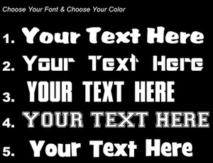 Custom Text (up to 16 characters or spaces) Window Decal ~Choose Font & Color - Picture 1 of 19
